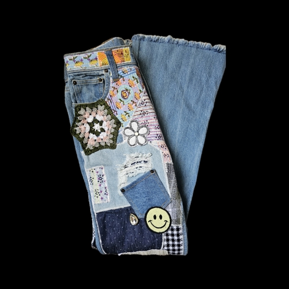 Urban Outfitters BDG High Waisted Flare Jeans - Indigo Craft Size 25 EUC - Picture 4 of 6